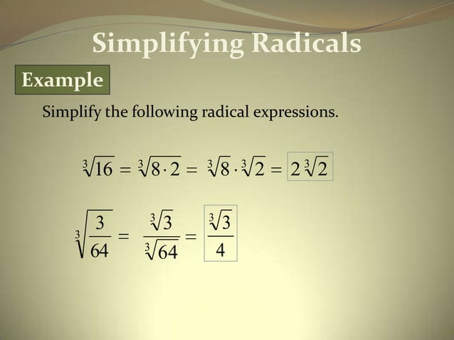 Roots and Radicals | PPT