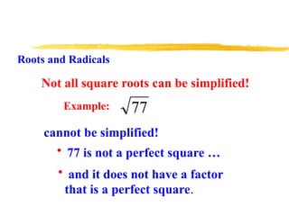 Radical Roots In Math Examples 1 Roots and Radicals.pptx1 Roots and Radicals.pptx
