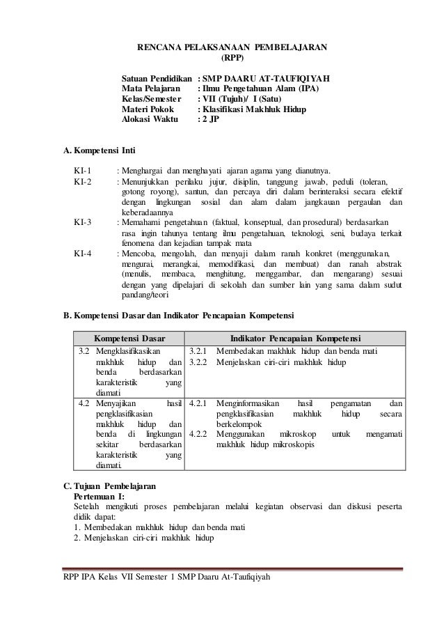 Contoh Soal Dan Jawaban Klasifikasi Makhluk Hidup Kelas 7