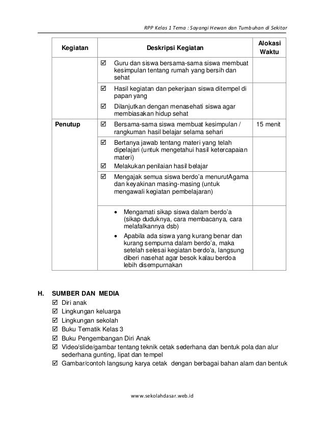 1 Rpp Sd Kelas 3 Semester 1 Sayangi Hewan Dan Tumbuhan Di Sekitar Wwwsekolahdasarwebid 52320009
