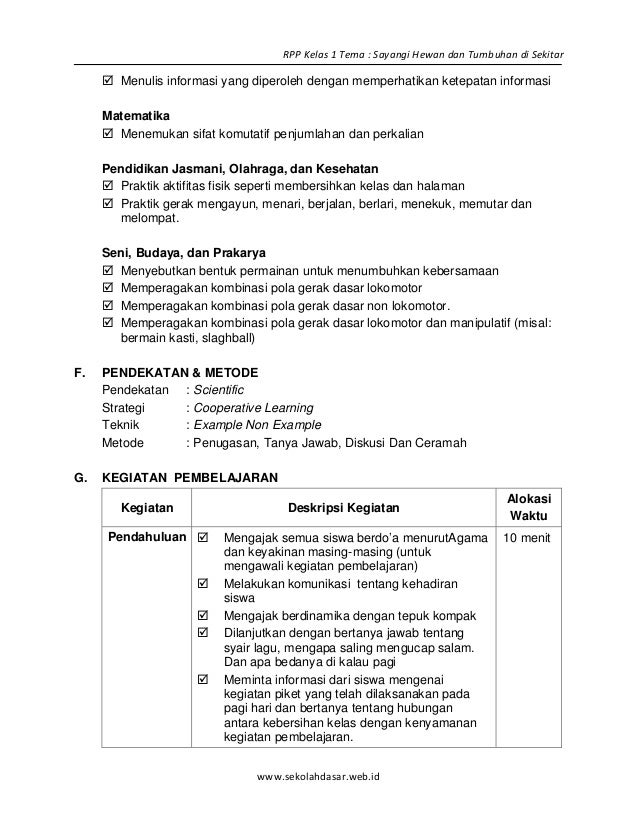 [1] rpp sd kelas 3 semester 1 sayangi hewan dan tumbuhan 