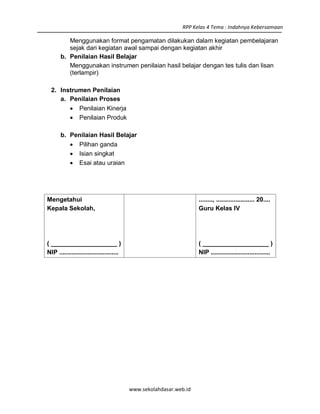 [1] rpp sd kelas 4 semester 1 indahnya kebersamaan