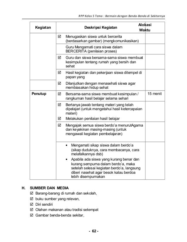 [1] rpp sd kelas 5 benda-benda di lingkungan sekitar