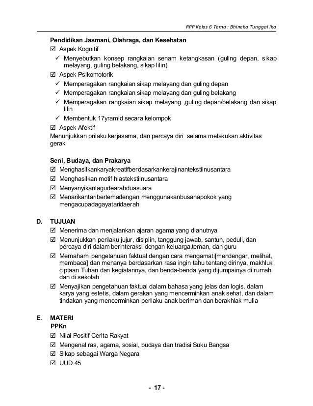 [1] rpp sd kelas 6 bhinneka tunggal ika