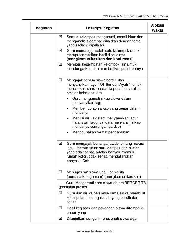 [1] rpp sd kelas 6 semester 1 selamatkan makhluk hidup www 