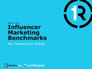 Influencer
Marketing
Benchmarks
Key Takeaways for Brands
JUNE 16, 2015
 