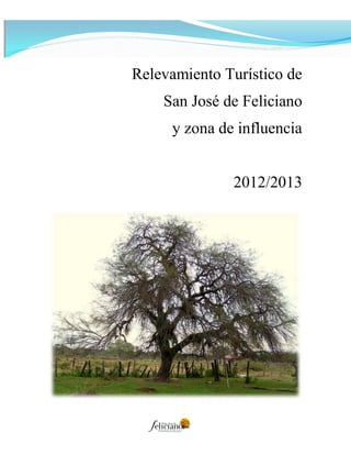Relevamiento Turístico de
    San José de Feliciano
     y zona de influencia


              2012/2013
 
