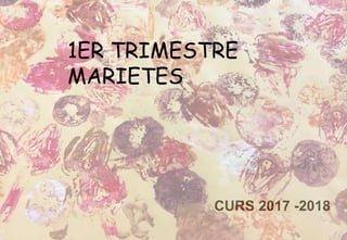CURS 2017 -2018
1ER TRIMESTRE
MARIETES
 