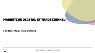 ©une seconde - Accélérateur digital
Fondamentaux du marketing
marketing digital et traditionnel
 