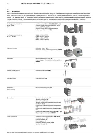 Comprehensive Guide to ABB Contactors and Overload Relays: Standards ...