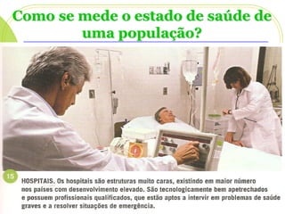 Como se mede o estado de saúde de
uma população?

 