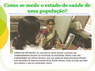 Como se mede o estado de saúde de
uma população?

 
