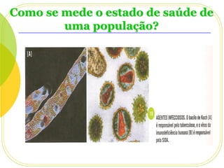 Como se mede o estado de saúde de
uma população?

 