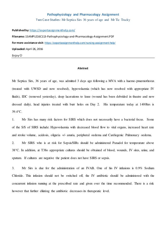 100 pathophysiology case studies answers picture
