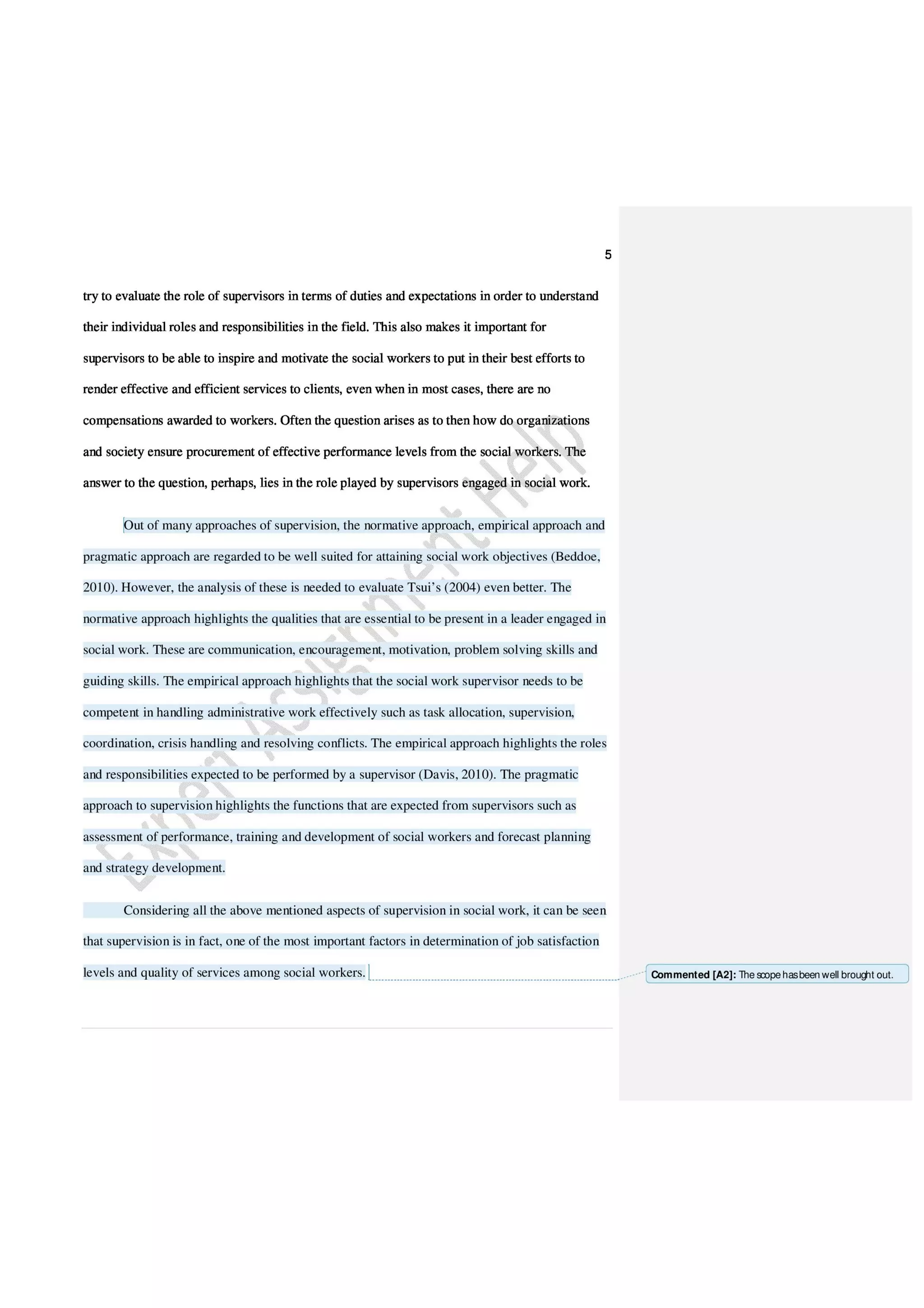 Theories and Principles Of Supervision For Social Work | PDF