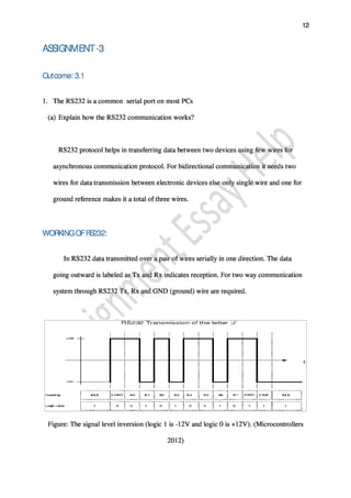 Engineering Assignment Sample on An Assignment on Microcontroller
