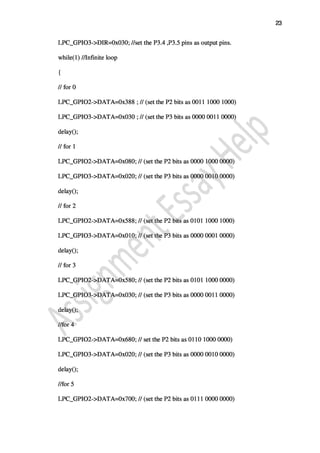 Engineering Assignment Sample on An Assignment on Microcontroller