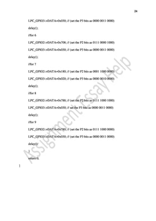 Engineering Assignment Sample on An Assignment on Microcontroller