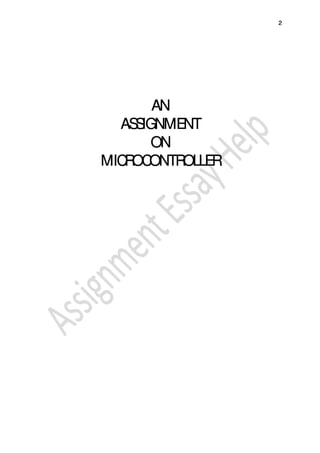 Engineering Assignment Sample on An Assignment on Microcontroller