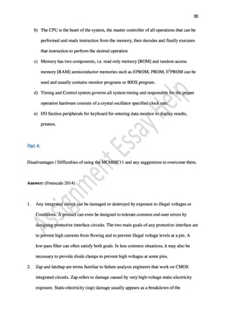 Engineering Assignment Sample on An Assignment on Microcontroller