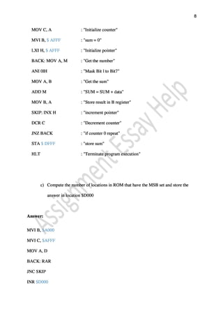 Engineering Assignment Sample on An Assignment on Microcontroller