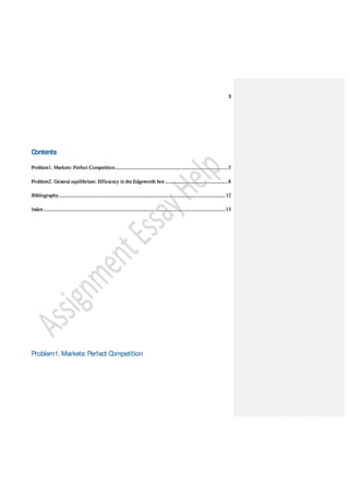 Economics Assignment Sample on Intermediate Microeconomics Assignment | PDF