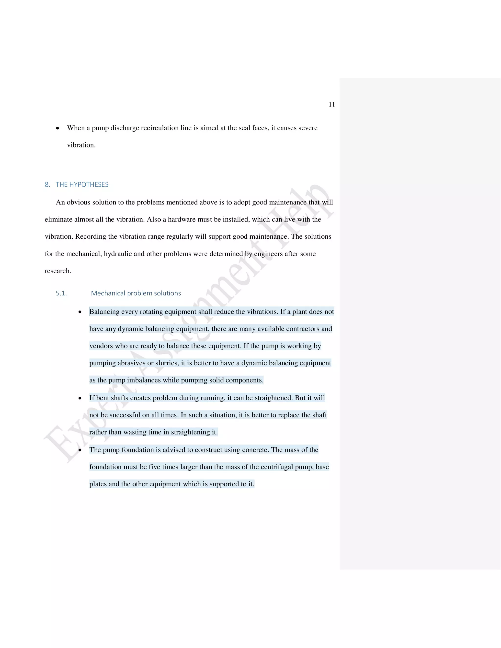 Electrical Engineering Centrifugal Pumps Vibration