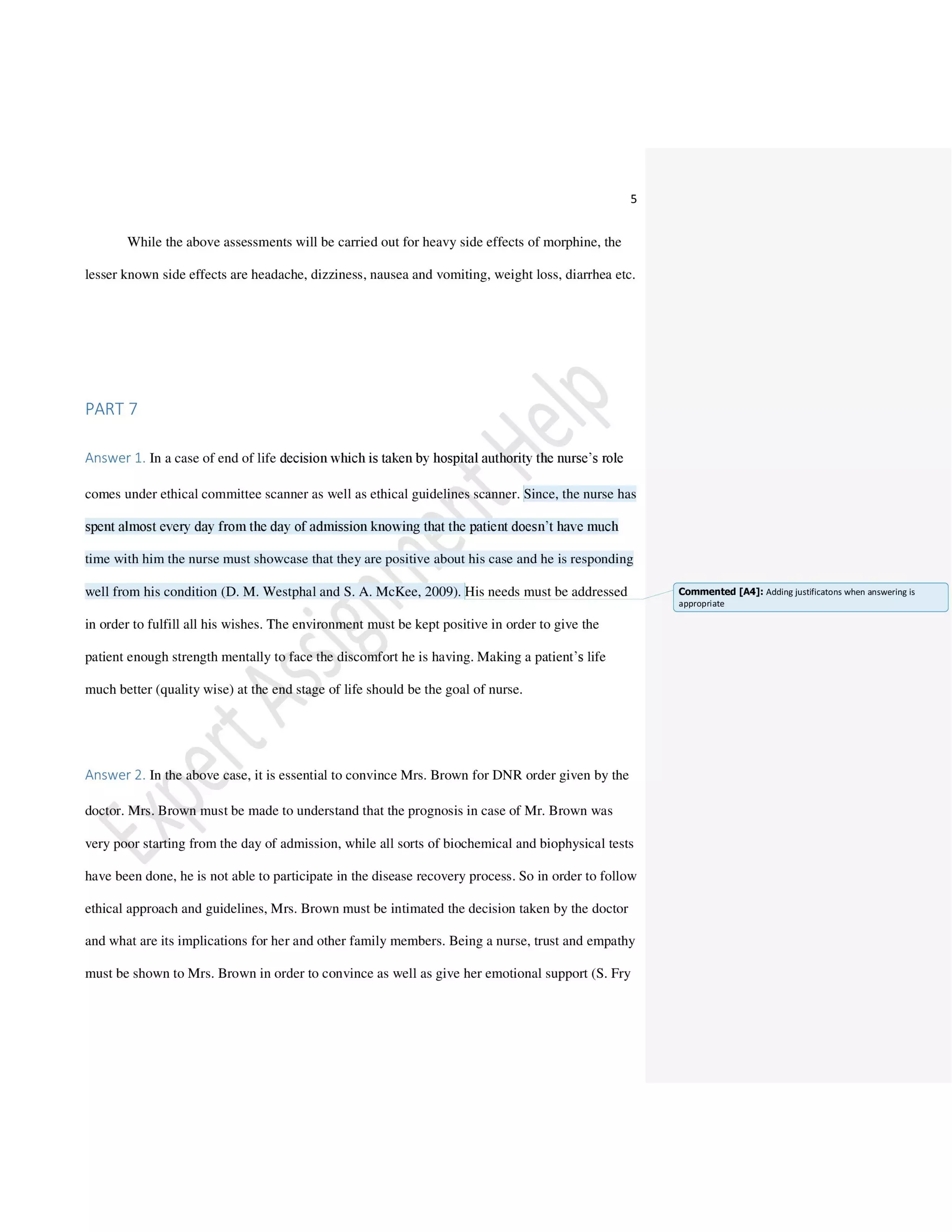 Nursing Management Gibbs Model of Reflection