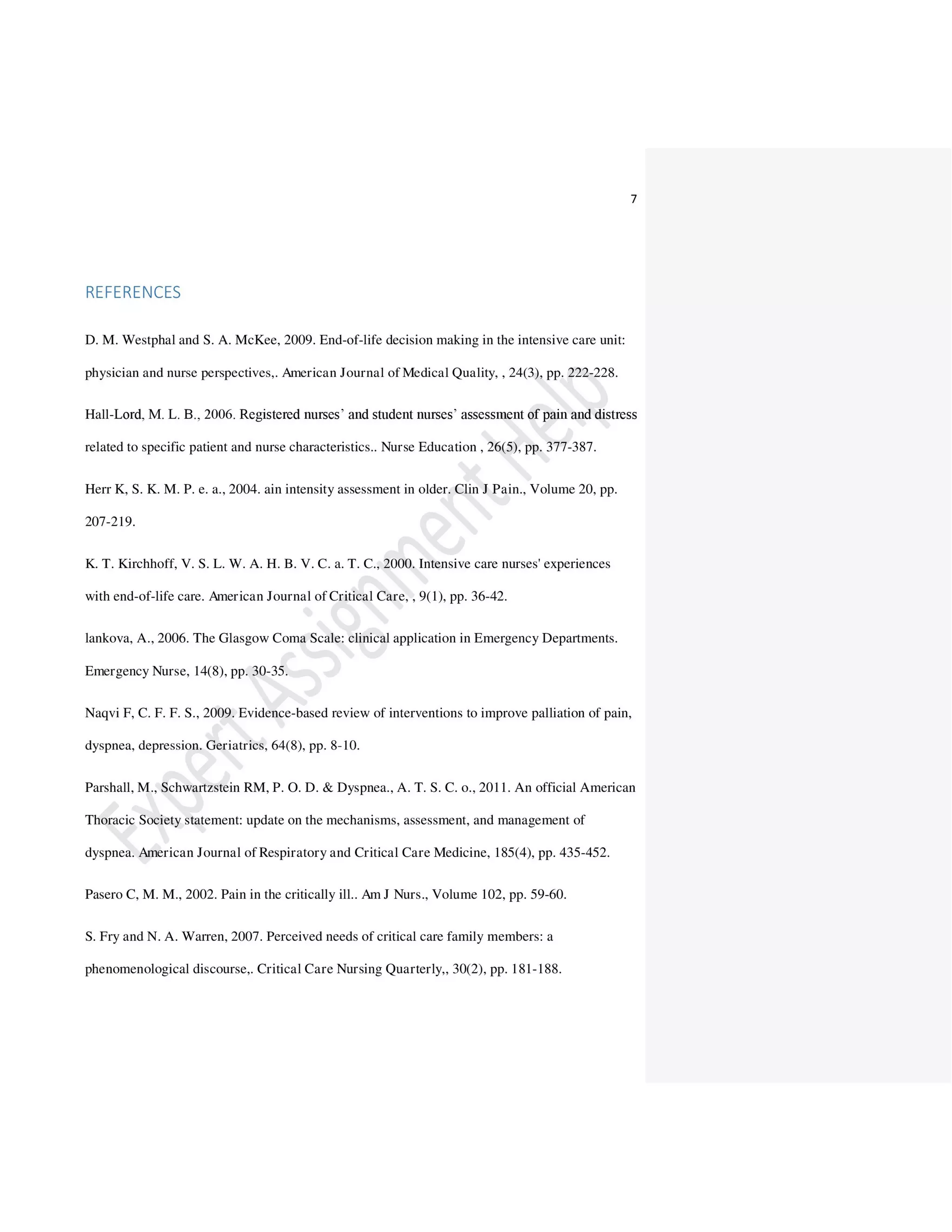 Nursing Management Gibbs Model of Reflection