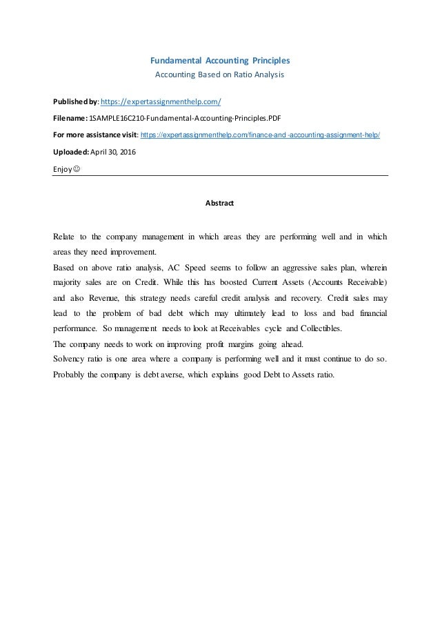 Homework help fundamental accounting principles
