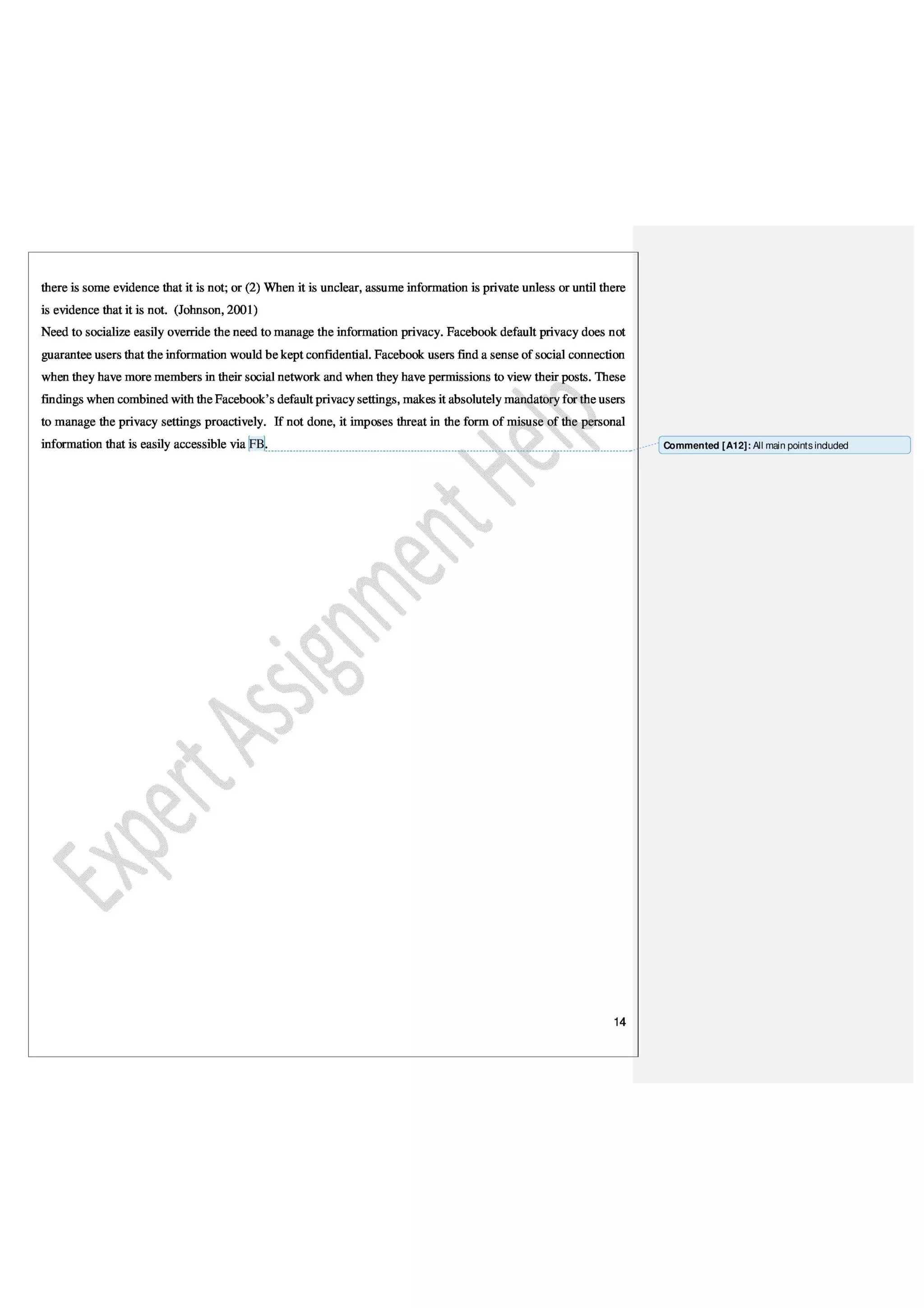 Marketing Thesis Paper on Ethical Issues with Facebook Data Privacy