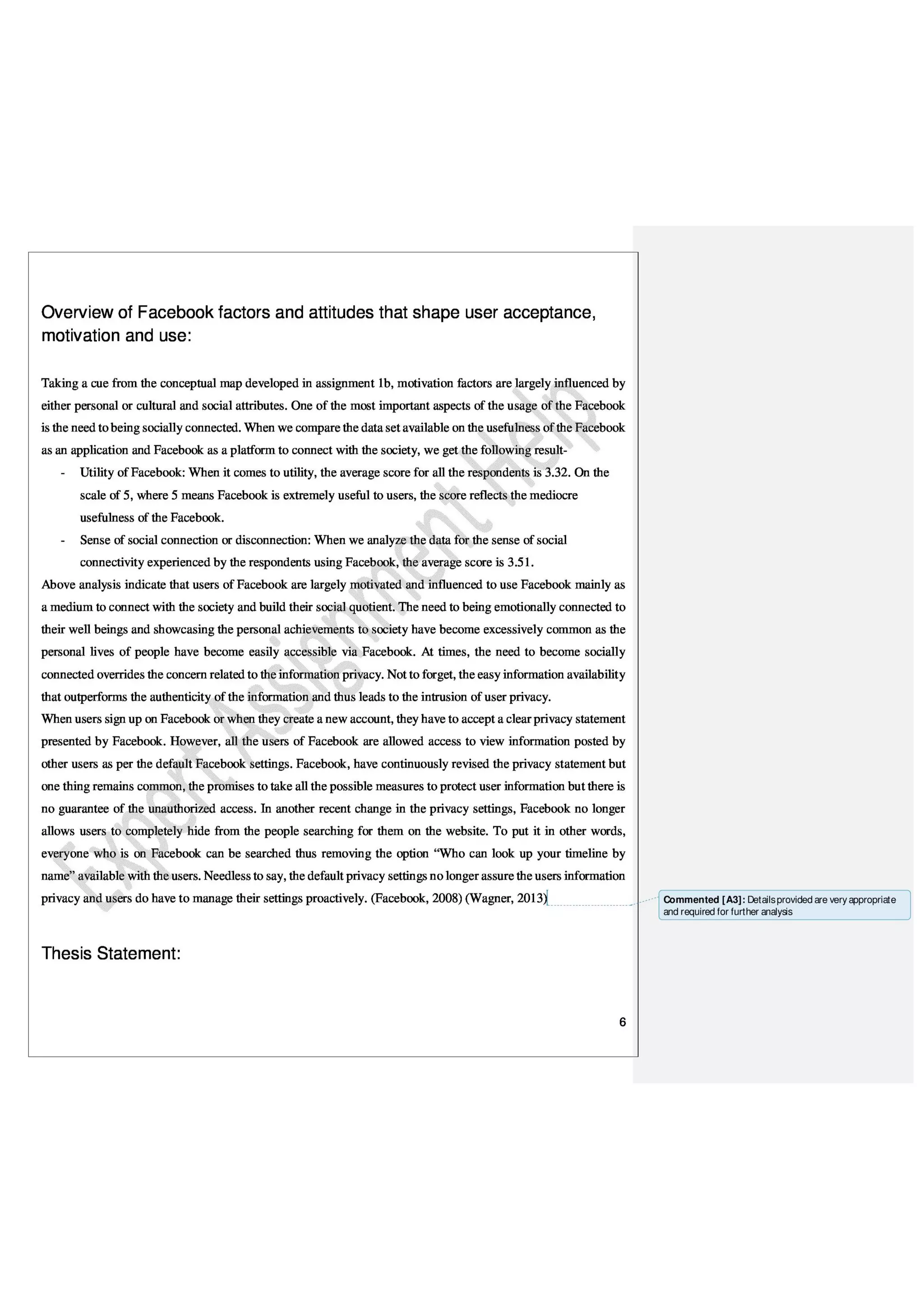 Marketing Thesis Paper on Ethical Issues with Facebook Data Privacy