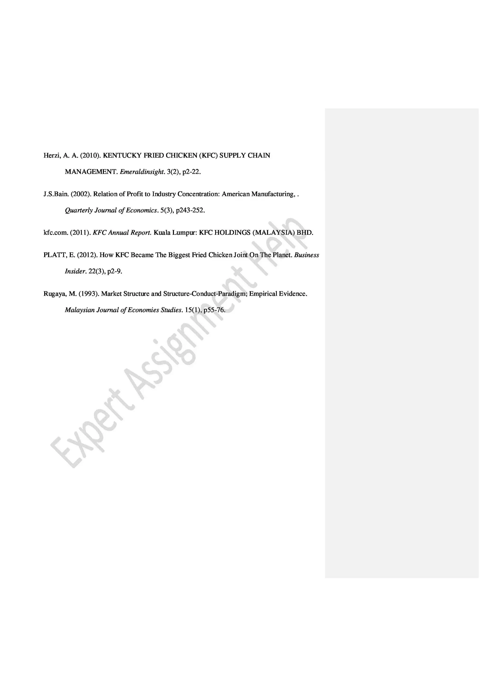 Research Report on Supply Chain Analysis of KFC in Asia