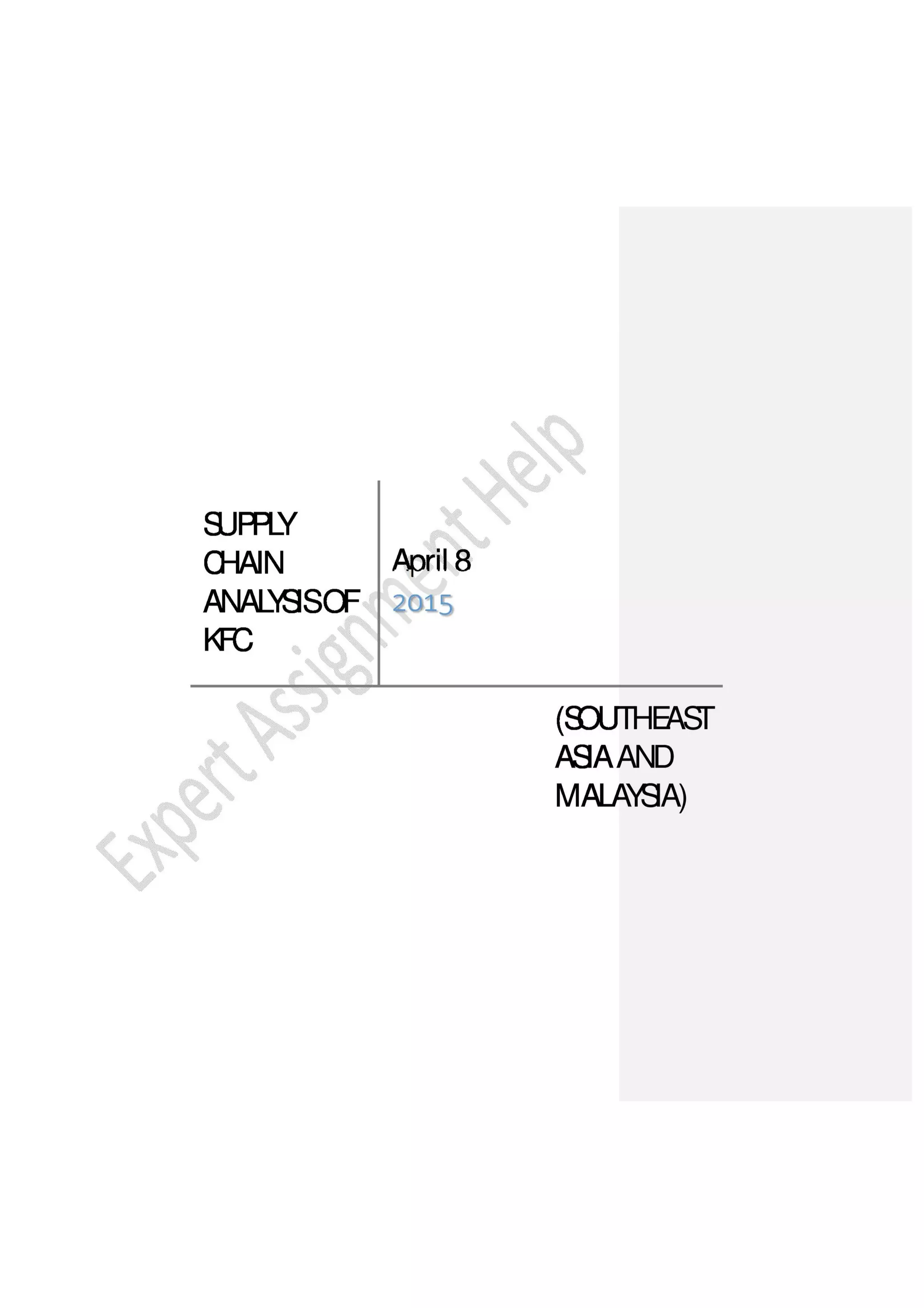 Research Report on Supply Chain Analysis of KFC in Asia