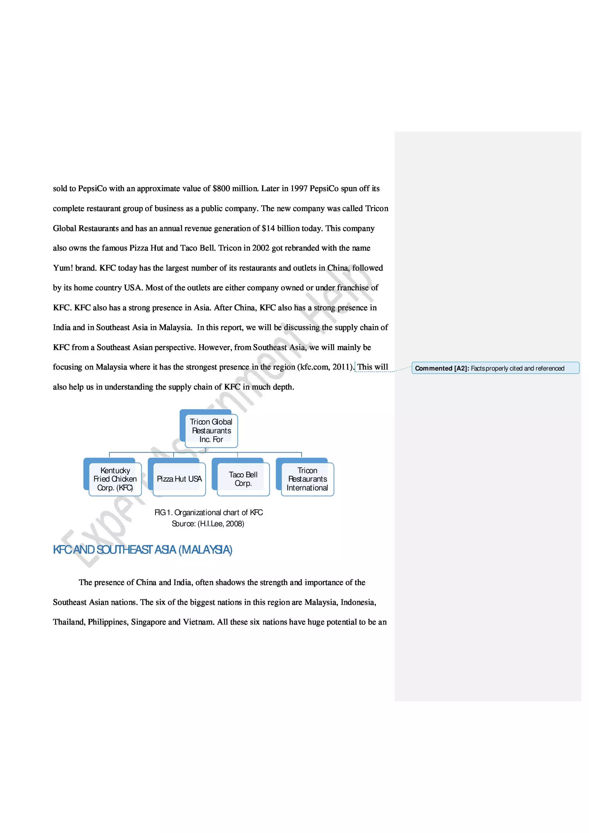 Research Report on Supply Chain Analysis of KFC in Asia