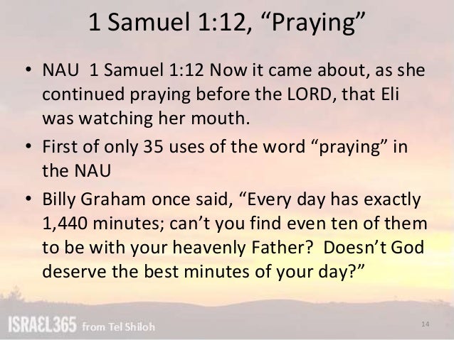 1 Samuel 14, Shiloh; LORD Sabbaoth, LORD Of Hosts