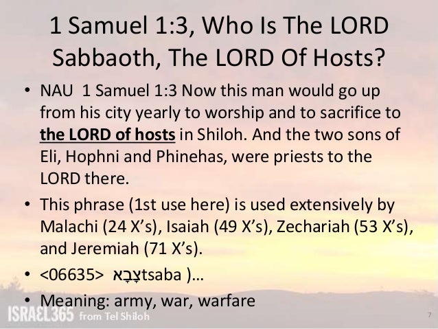 1 Samuel 14, Shiloh; LORD Sabbaoth, LORD Of Hosts