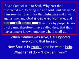 Me When Sam 1 samuel 28b when god is silent | PPTX