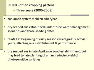 Strategies for Cropping System Intensification in a Moderately Saline Region of the Coastal Zone of Bangladesh