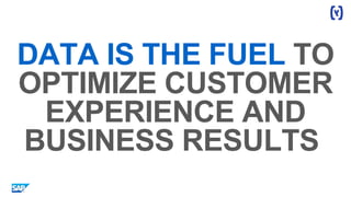DATA IS THE FUEL TO
OPTIMIZE CUSTOMER
EXPERIENCE AND
BUSINESS RESULTS.
 