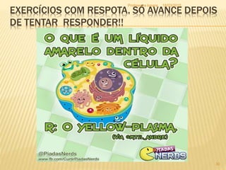 EXERCÍCIOS COM RESPOTA. SÓ AVANCE DEPOIS
DE TENTAR RESPONDER!!
18/03/2015Professora Ionara
30
 