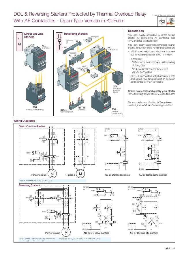 Abb Reversing Contactor Wiring Diagram - Wiring Diagram Networks