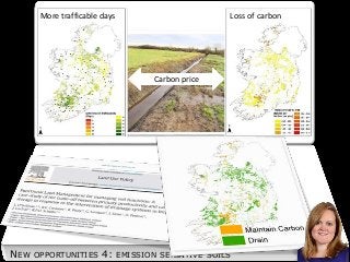 NEW OPPORTUNITIES 4: EMISSION SENSITIVE SOILS
More trafficable days Loss of carbon
Carbon price