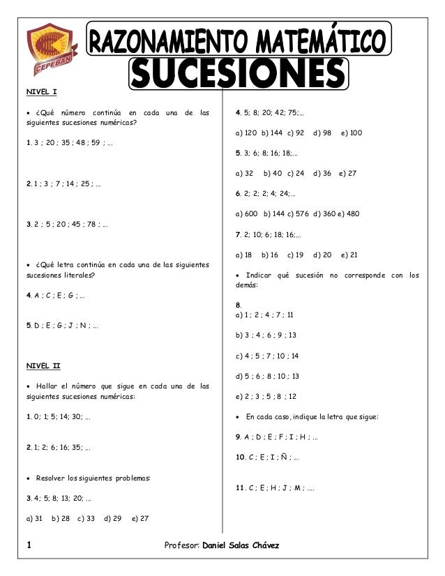 1º Sec Sucesiones