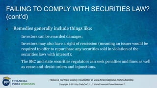 Securities Law: An Overview (Series: Securities Law Made Simple (Not Really))   
