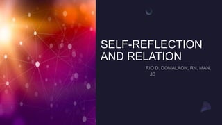 SELF-REFLECTION
AND RELATION