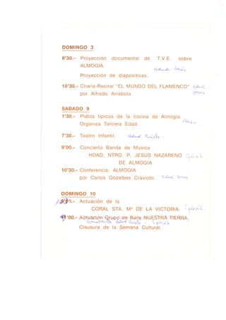 Almogia.1ª semana cultura