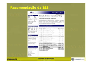 Recomendação da ISS
 