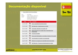Documentação disponível
 