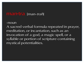 Mantra, Mission Statement, Purpose - One Sentence